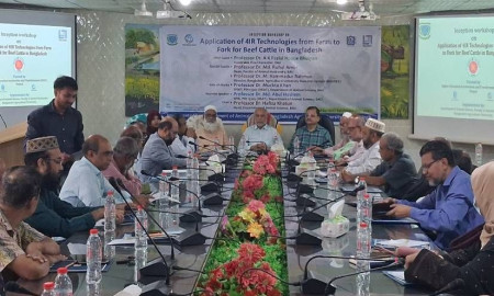 বাকৃবিতে গরুর মাংস উৎপাদনে চতুর্থ শিল্পবিপ্লব প্রযুক্তি-বিষয়ক কর্মশালা অনুষ্ঠিত