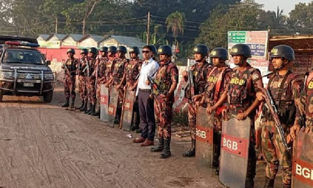 হাসিনার মামলার রায়কে ঘিরে চার জেলায় বিজিবি মোতায়েন