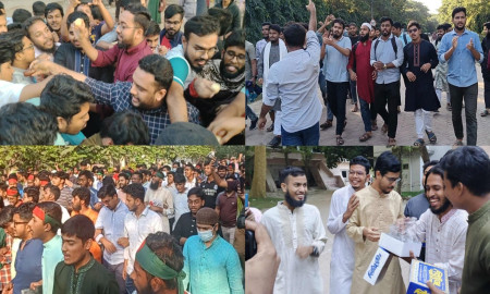 শেখ হাসিনার ফাঁসির রায়ে ক্যাম্পাসে ক্যাম্পাসে আনন্দ মিছিল, মিষ্টি বিতরণ