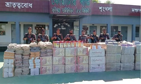 সাড়ে তিন কোটি টাকার ভারতীয় চোরাচালান পণ্য জব্দ