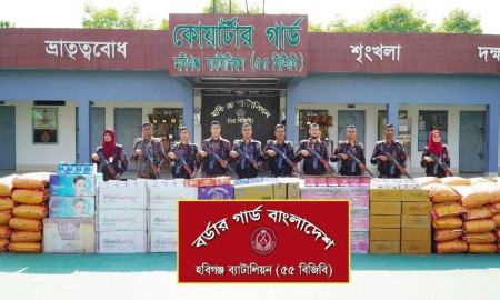 বিজিবির অভিযানে সাড়ে পাঁচ কোটি টাকার ভারতীয় পণ্য জব্দ