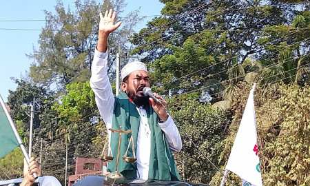 লক্ষ্মীপুরে জামায়াত প্রার্থীর বিশাল মোটরসাইকেল শোভাযাত্রা