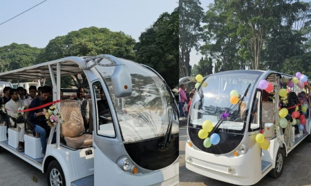 অ্যালামনাই অ্যাসোসিয়েশনের উদ্যোগে রাবিতে চালু হলো ৫টি ই-কার