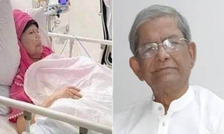 খালেদা জিয়াকে দেখতে হাসপাতালে গেলেন মির্জা ফখরুল, চাইলেন দোয়া