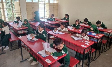 পাবনায় প্রাথমিক সহকারী শিক্ষকদের কর্মবিরতি অব্যাহত, পরীক্ষা নিচ্ছেন প্রধান শিক্ষকরা!