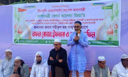 বড়লেখায় খালেদা জিয়ার সুস্থতা কামনায় নফল রোজা শেষে ইফতার ও দোয়া মাহফিল