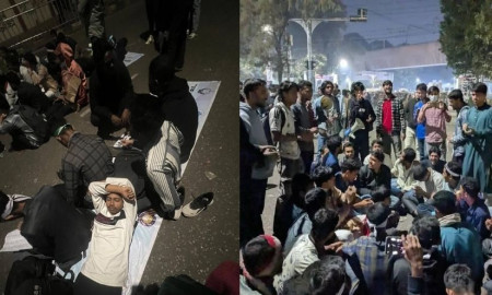 মধ্যরাতেও শিক্ষা ভবনের সামনে সাত কলেজ শিক্ষার্থীদের অবস্থান