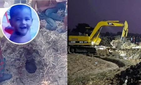 গভীর নলকূপের পাইপে পড়ে যাওয়া শিশু সাজিদকে উদ্ধার
