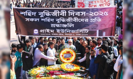 শহীদ বুদ্ধিজীবী দিবসে প্রাইম ইউনিভার্সিটির শ্রদ্ধা নিবেদন