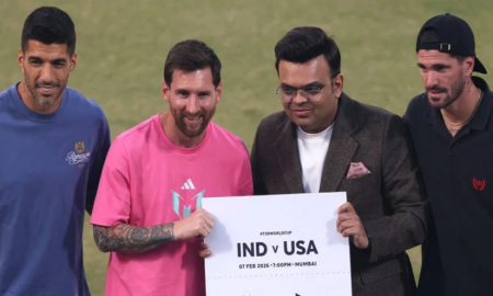 মেসিকে ভারত ম্যাচের টিকিট উপহার দিলেন জয় শাহ