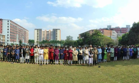 যবিপ্রবিতে ওসমান হাদির মৃত্যুতে গায়েবানা জানাজা অনুষ্ঠিত