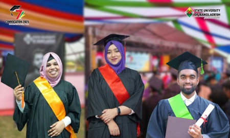 মেধার স্বীকৃতি এবার সোনায়, সমাবর্তনের আলোয় উদ্ভাসিত মারুফা-রিতু-জাহিন