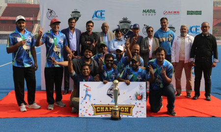 রংপুর রাইডার্স-বিএসজেএ মিডিয়া কাপ ক্রিকেট টুর্নামেন্টে চ্যাম্পিয়ন চ্যানেল আই