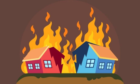 বসতঘরে আ/গুন: ঘুমন্ত অবস্থায় প্রাণ হারালেন দাদি-নাতনি