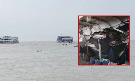 মেঘনায় দুই লঞ্চের সংঘর্ষ, নিহত অন্তত ২