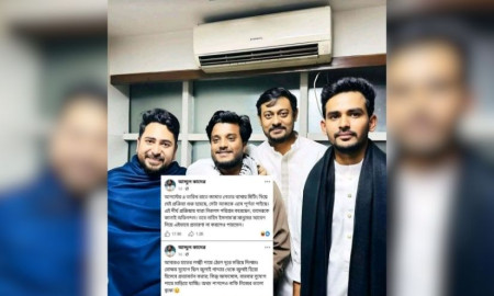 এনসিপি কার্যালয়ে হাসিমুখে কাদের 