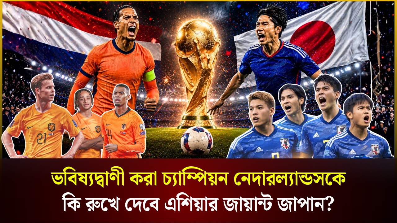 ভবিষ্যদ্বাণী করা চ্যাম্পিয়ন নেদারল্যান্ডসকে কি রুখে দেবে এশিয়ার জায়ান্ট জাপান?