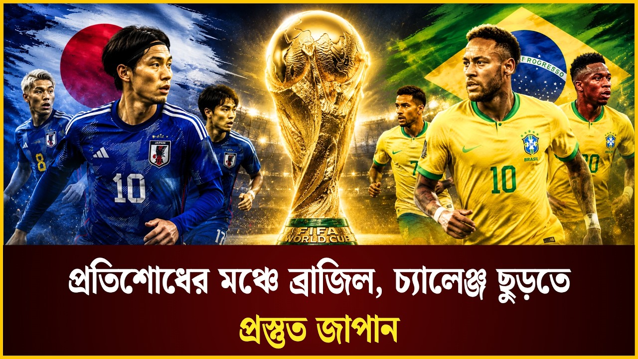 প্রতিশোধের মঞ্চে ব্রাজিল, চ্যালেঞ্জ ছুড়তে প্রস্তুত জাপান