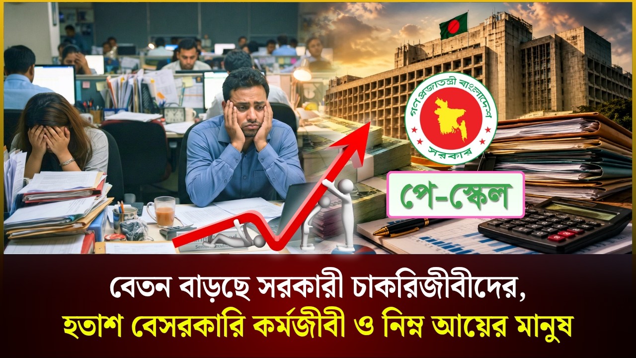  বেতন বাড়ছে সরকারী চাকরিজীবীদের, হতাশ বেসরকারি কর্মজীবী ও নিম্ন আয়ের মানুষ