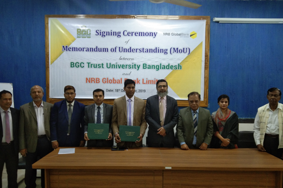 বিজিসি ট্রাস্ট ইউনিভার্সিটির সঙ্গে কাজ করবে এনআরবি ব্যাংক