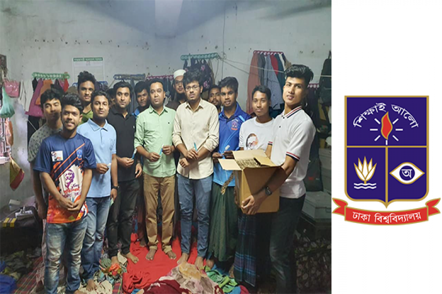 ৬ হলের ৭০০ শিক্ষার্থীকে স্যানিটাইজার দিল রাব্বানী