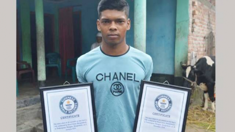 দড়ি লাফিয়ে গিনেস বুকে কলেজছাত্র রাসেল