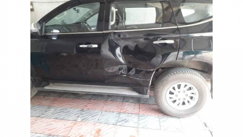চালকের আসনে হেলপার, দুর্ঘটনার কবলে বশেমুরবিপ্রবি ভিসির গাড়ি