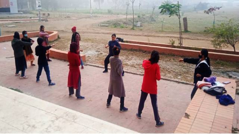নজরুল বিশ্ববিদ্যালয়ে চলছে মার্শাল আর্ট প্রশিক্ষণ
