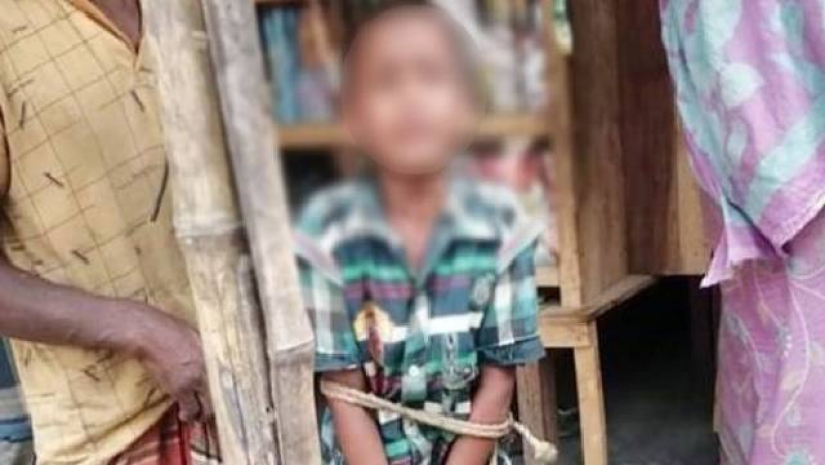 টাকা চুরির অভিযোগে খুঁটির সঙ্গে বেঁধে স্কুলছাত্রকে নির্যাতন