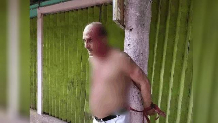 আওয়ামী লীগ নেতাকে গাছের সঙ্গে বেঁধে নির্যাতন, ছবি ভাইরাল