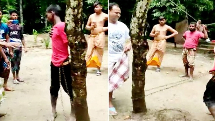 টাকা চুরির অপবাদে কিশোরকে শিকলে বেঁধে নির্যাতন