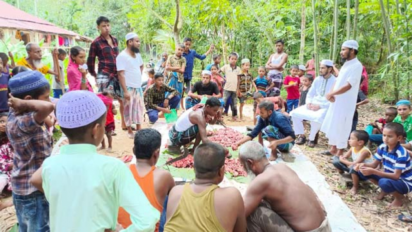 মাত্র ২০০ গ্রাম মাংস দিয়ে কোরবানির ঈদ করলো ২০০ পরিবার