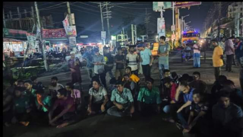 শাবিপ্রবি ছাত্র হত্যার বিচার দাবিতে সিলেট-সুনামগঞ্জ সড়ক অবরোধ
