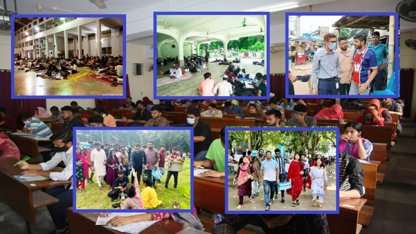 রাবি ভর্তিচ্ছুদের ভোগান্তি বাড়িয়েছে নগরবাসী, শিক্ষার্থী-প্রশাসনের প্রশংসা