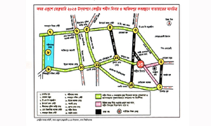 একুশে ফেব্রুয়ারিতে বন্ধ থাকবে যেসব রাস্তা
