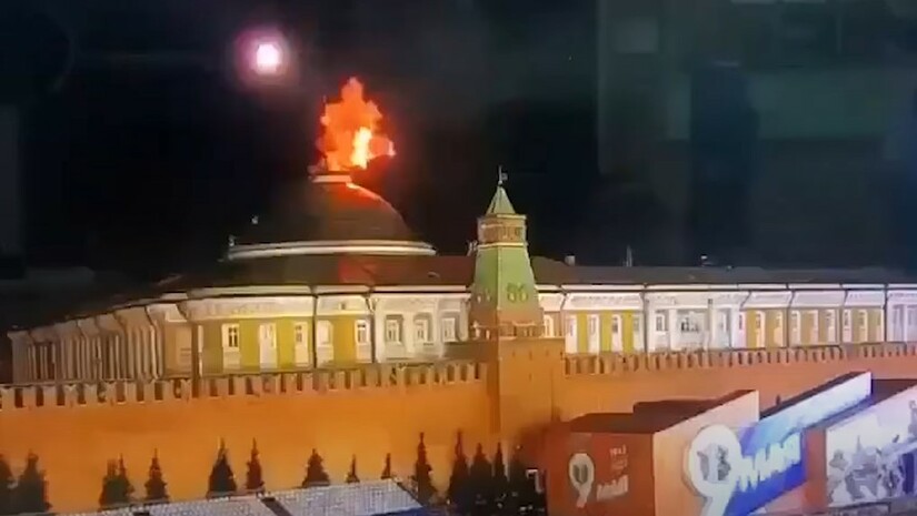 পুতিনকে লক্ষ্য করে ড্রোন হামলা ক্রেমলিনে, ইউক্রেনকে দুষছে রাশিয়া