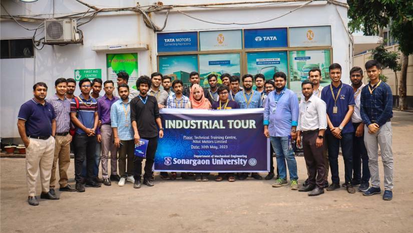 সোনারগাঁও ইউনিভার্সিটির যন্ত্রপ্রকৌশল বিভাগের ইন্ডাস্ট্রিয়াল ট্যুর