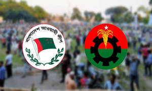 এক দফা নিয়ে রাস্তায় বিএনপি, শান্তি সমাবেশে আ’লীগ