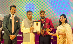 রাইজিং ইয়ুথ অ্যাওয়ার্ড পেলো ববি শিক্ষার্থী শোভন