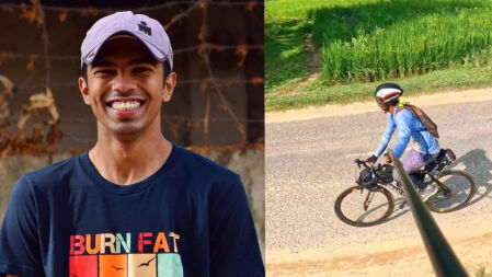সাইকেলে ৬৪ জেলা ভ্রমণ টুঙ্গিপাড়ার ছেলে তাম্মাতের
