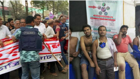 বাম গণতান্ত্রিক জোটের মিছিলে পুলিশের লাঠিচার্জ, আহত ২০