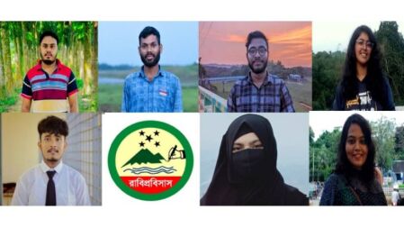 রাবিপ্রবিসাসের প্রতিষ্ঠাকালীন সভাপতি হাবীব, সম্পাদক মামুন