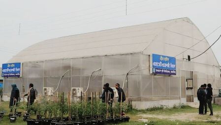 বাকৃবিতে গ্রিনহাউস গবেষণা, উদ্ভাবিত ফসলের জাত টিকবে বিরুপ আবহাওয়াতেও