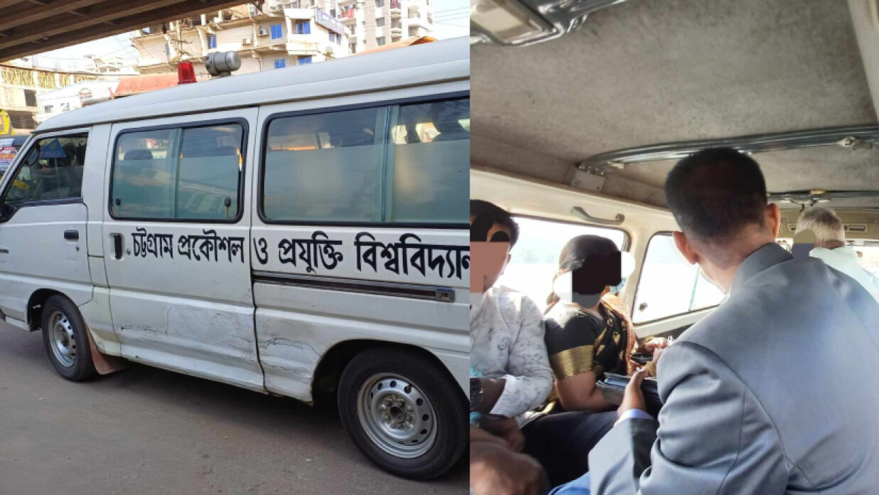 চুয়েটের অ্যাম্বুলেন্সে রোগীর সঙ্গে যাত্রীও!