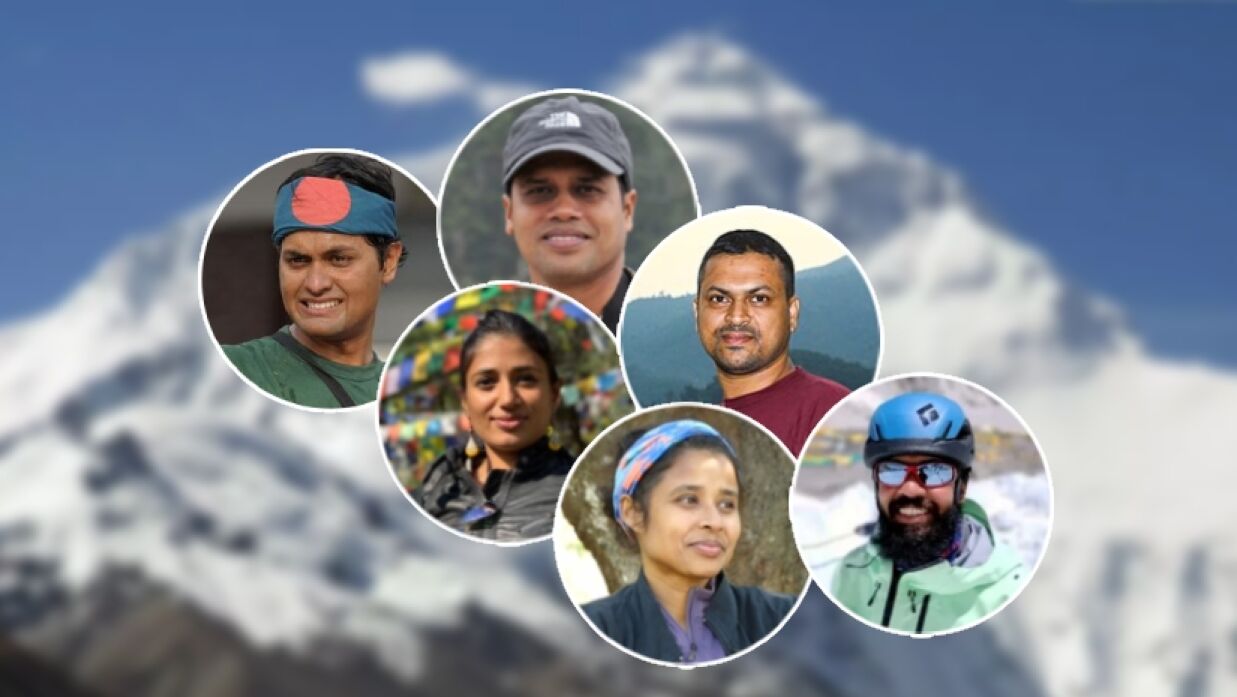 লাল-সবুজের পতাকা হাতে এভারেস্টের চূড়ায় দেশের ৬ তরুণ