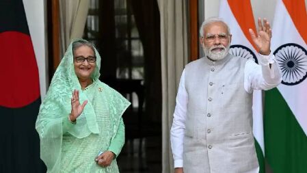 মোদির শপথ অনুষ্ঠানে যোগ দিতে দিল্লিতে প্রধানমন্ত্রী শেখ হাসিনা