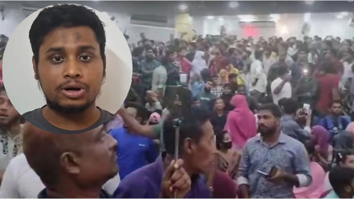 হাসনাতের সভায় হট্টগোল, অভিযোগ ছাত্রলীগের বিরুদ্ধে