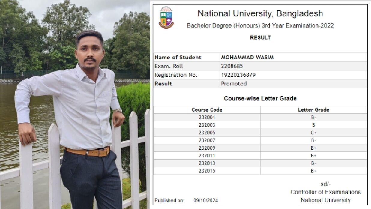 পরীক্ষার ফল দেখে যেতে পারলেন না আন্দোলনের দ্বিতীয় শহীদ ছাত্রদলের ওয়াসিম
