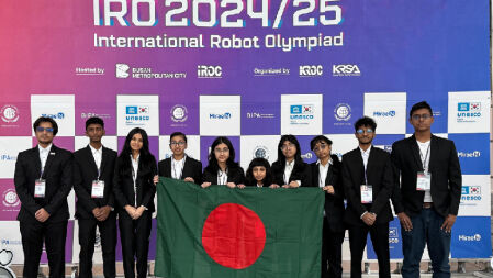আন্তর্জাতিক রোবট অলিম্পিয়াডে বাংলাদেশ দলের ১০ পদক অর্জন