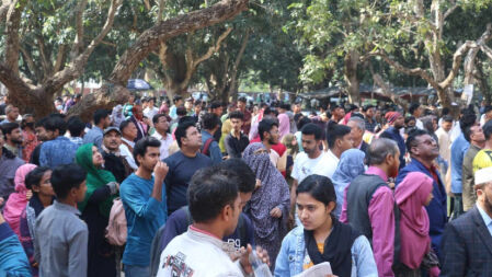 রাবিতে ঢাবির ‘খ’ ইউনিটের ভর্তি পরীক্ষা অনুষ্ঠিত, উপস্থিতি ৯৩ শতাংশ